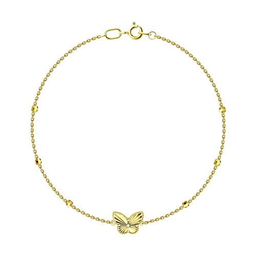 Браслет "Бабочка" из желтого золота 585 пробы