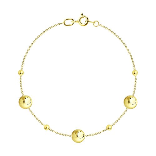 Браслет "Шары" из желтого золота 585 пробы