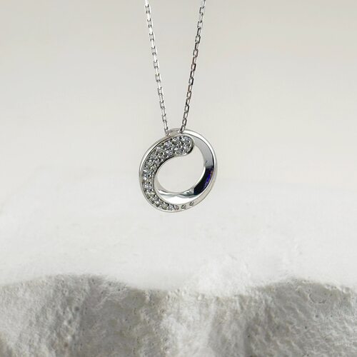 Колье с бриллиантами из белого золота 585 пробы арт. 06-00039-03-001-01-03