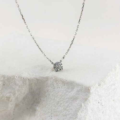 Колье с бриллиантами из золота 585 пробы