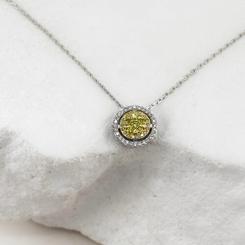 Колье с бриллиантами из белого золота 585 пробы