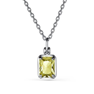 Колье с кварцем из серебра 925 пробы