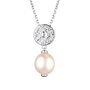 Колье с жемчугом и бриллиантами из серебра 925 пробы арт. 06-3668/БРЖБ-00