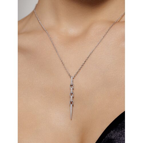 Колье с фианитами из серебра 925 пробы