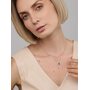 Колье с агатом и фианитами из серебра 925 пробы