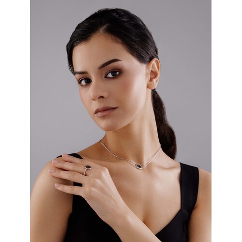 Колье с перламутром из серебра 925 пробы