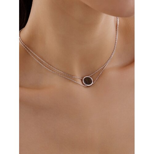 Колье с перламутром из серебра 925 пробы