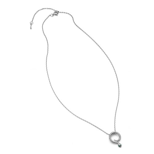 Колье "Змея" с фианитами из серебра 925 пробы