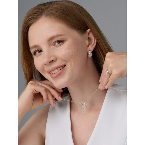 Колье с кварцем из серебра 925 пробы