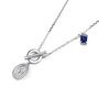 Колье "Звезда" с сапфиром из серебра 925 пробы арт. 06-4623/0ГТС-00