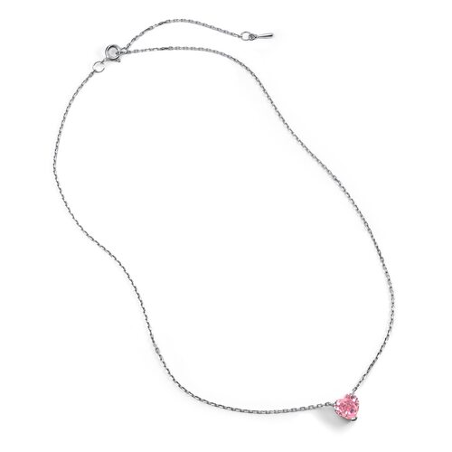 Колье с бриллианитом из серебра 925 пробы