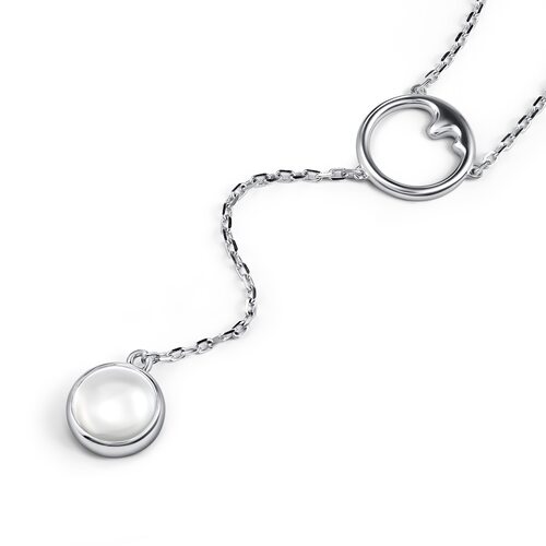 Колье с горным хрусталем из серебра 925 пробы