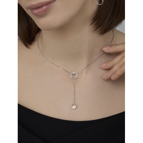 Колье с горным хрусталем из серебра 925 пробы