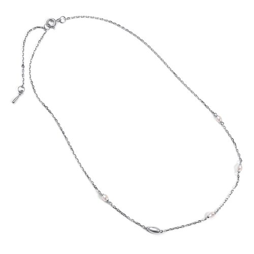 Колье с жемчугом из серебра 925 пробы