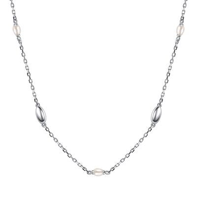 Колье с жемчугом из серебра 925 пробы