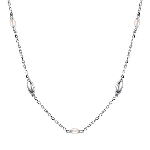 Колье с жемчугом из серебра 925 пробы