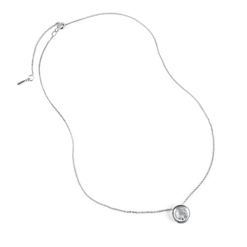 Колье с бриллиантом из серебра 925 пробы