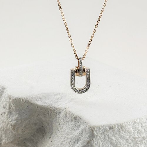 Колье с бриллиантами из золота 585 пробы