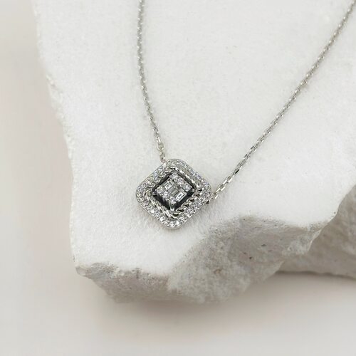 Колье с бриллиантами из белого золота 585 пробы