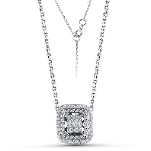 Колье с бриллиантами из белого золота 585 пробы арт. 06-P0522-03-001-07-03