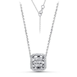 Колье с бриллиантами из белого золота 585 пробы