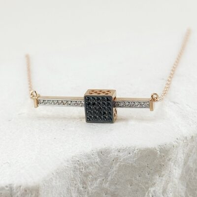 Колье с бриллиантами из золота 585 пробы