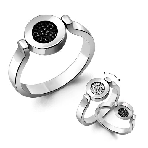 Кольцо с бриллиантами из серебра 925 пробы