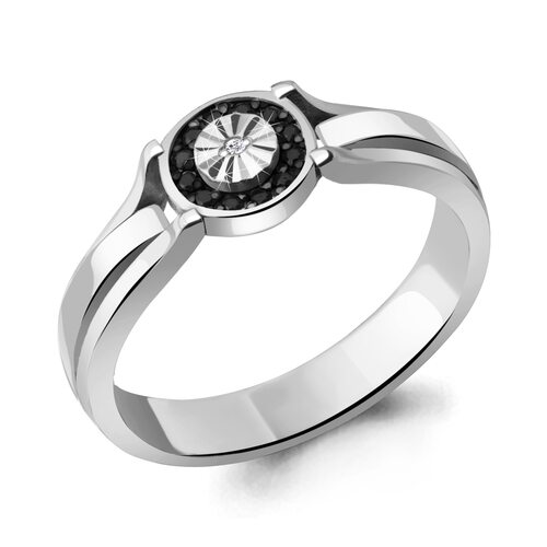 Кольцо с бриллиантами из серебра 925 пробы
