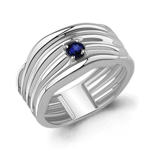 Кольцо с сапфиром из серебра 925 пробы