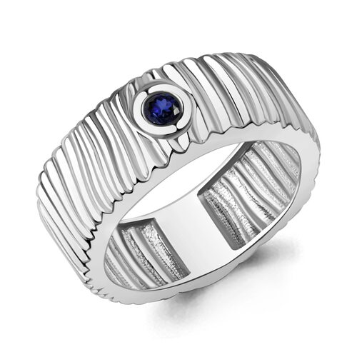 Кольцо с сапфиром из серебра 925 пробы