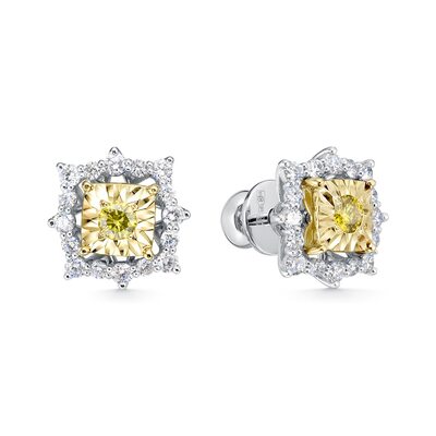 Пуссеты с бриллиантами из золота 585 пробы