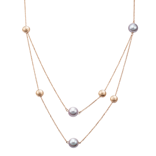 Колье с жемчугом из золота 585 пробы