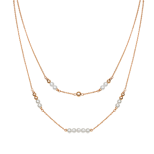 Колье с жемчугом из золота 585 пробы