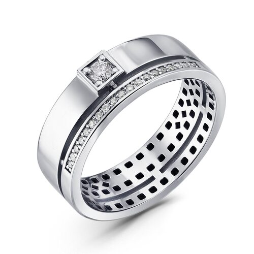 Кольцо с бриллиантами из белого золота 585 пробы