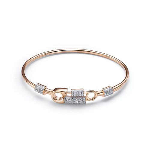 Браслет с фианитами из золота 585 пробы