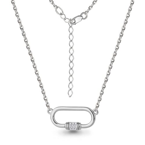 Колье с бриллиантами из серебра 925 пробы 