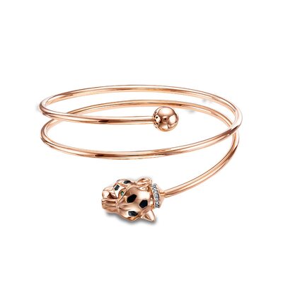 Браслет "Пантера" с фианитами из золота 585 пробы