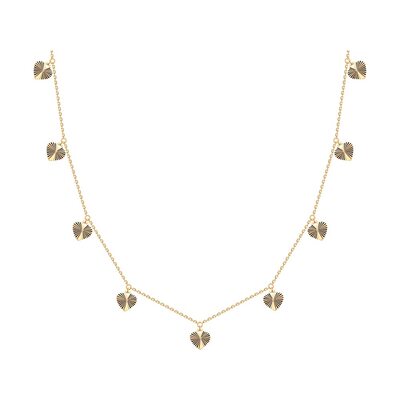 Колье "Сердца" из золота 585 пробы