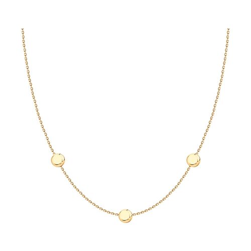 Колье с фианитом из золота 585 пробы