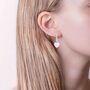 Серьги с кварцем из золота 585 пробы арт. 076-20210w