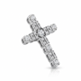 Декоративный крест с бриллиантами из белого золота 585 пробы арт. 08-00141-03-001-01-03