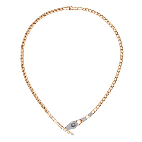 Колье "Змея" с бриллиантами из золота 585 пробы