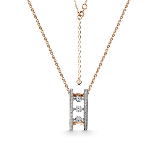 Колье с бриллиантами из золота 585 пробы