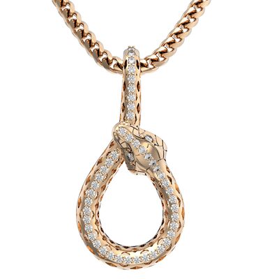 Подвеска с бриллиантами из золота 585 пробы