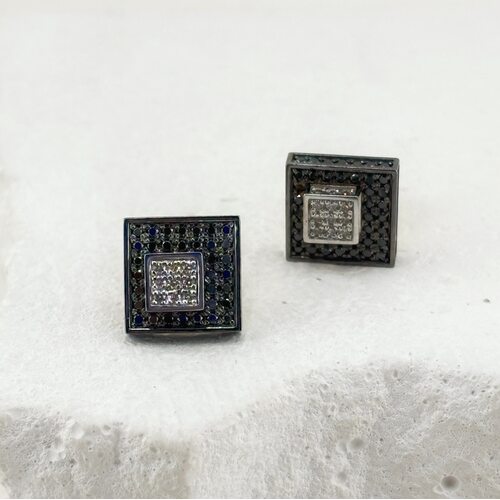 Пусеты с бриллиантами из золота 585 пробы арт. 09-03232-05-040-07-02