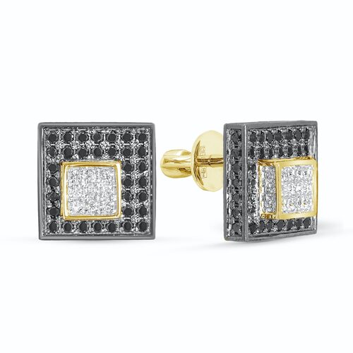 Пусеты с бриллиантами из золота 585 пробы