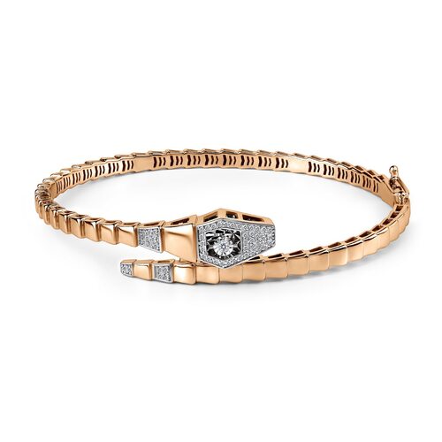 Браслет "Змея"  с бриллиантами из золота 585 пробы