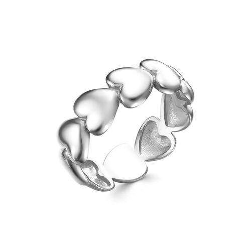 Кольцо "Сердца" из серебра 925 пробы