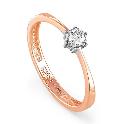 Кольцо с бриллиантом из золота 585 пробы