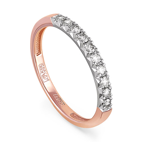 Кольцо с бриллиантами из золота 585 пробы